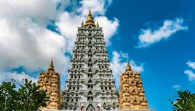 Beautiful Stupas at the Pagoda, Thailand